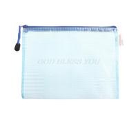 Borse di File Mesh Document Bag Folder for documents Zipper File Pocket Storage Organizer Office School Supply(Beige)