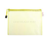 Borse di File Mesh Document Bag Folder for documents Zipper File Pocket Storage Organizer Office School Supply(Dark Khaki)