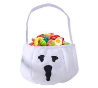 Borse di Halloween per dolcetto o scherzetto, borse riutilizzabili con manici per caramelle, cestino spaventoso per donne, ragazzi, ragazze, adolescenti, giovani, sorella, figlia, fidanzata, moglie