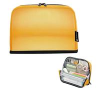 Borse di immagazzinaggio di matite giallo chiaro gradiente matita caso cerniera matite sacchetto aula penna borsa ragazzi cartone animato bambini torna a scuola forniture organizzatore