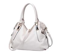 Borse di lusso per le donne spaziose borse da donna alla moda borse da donna borsa a tracolla tote borsa in pelle vintage tote bag, bianco, Taglia unica