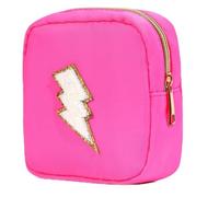 Borse di nylon sveglie casuali di trucco della borsa cosmetica di modo per il viaggi, Fulmine rosa, Bohemian