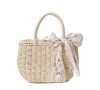 Borse di paglia for donna Borsa da spiaggia fatta a mano Borsa a secchiello Borsa a mano