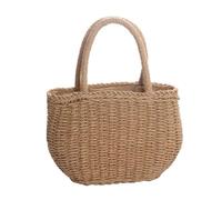Borse di paglia for donna Borsa da spiaggia fatta a mano Borsa a secchiello Borsa a mano
