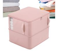 Borse di Stoccaggio per Piumoni - Sacchetto Per Coperte A Compressione - Organizzatore In Tessuto Riutilizzabile Con Custodia Trasparente Impilabile Per Biancheria Da Letto Abiti Cuscini