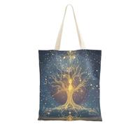 Borse di tela dei tarocchi dell'albero per le donne per le donne con tasche con manici borsa riutilizzabile Tote Bag Bulk regalo di nozze