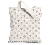 Borse di tela del modello di albero, elegante disegno floreale riutilizzabile borse della spesa borse della drogheria, tela lavabile dell'annata della cinghia della spalla per il viaggio, Beige, 13x15