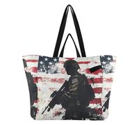 Borse di tela leggere borse della spesa da cucina borsa di viaggio per gli uomini accessori da picnic nazionale guerra del Vietnam Veterans Day Army