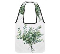 Borse di tela riutilizzabili, borse multiuso in tessuto per la spesa, lo shopping, il lavoro e i viaggi, colori acquerello, verde, bosco, foresta, terra, Multicolore 10., 14.1x14.9in/36x38cm