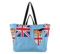 Borse di tela riutilizzabili da cucina borse per la spesa borsa di tutto per gli uomini ospedale, shopping, spiaggia, viaggi Bandiera nazionale delle Figi ufficiale Isola delle Figi