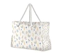 Borse di totalizzatore delle donne variopinte dell'annata floreale della sabbia con le tasche laterali della borsa del Weekender con le