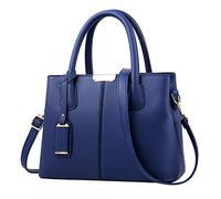 Borse di totalizzatore personalizzate Camice di modo spazioso delle donne borse delle signore della borsa della borsa della spalla della borsa del cuoio di, Blu scuro, Taglia unica