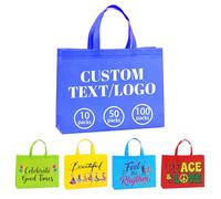 Borse di Totalizzatore Personalizzate, Set da 1/10/50/100, Borse della Spesa Riutilizzabili Personalizzate con Logo/Testo/Immagine, Multicolori, Borse in tela per Aziende, Eventi, Regali Promozionali