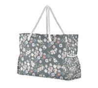 Borse di totalizzatore portatili floreali variopinte dell'annata per il viaggio con le tasche laterali Borsa da viaggio di Weekender con i supporti di tazza