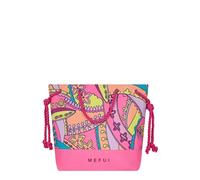 Borse Donna Fuxia Borsa mare con fantasia a contrasto UNI