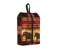 Borse durevoli della scarpa di viaggio della stampa del patchwork dell'elefante africano per la conservazione e l'imballaggio, borsa impermeabile della scarpa con la chiusura lampo liscia, 1 pezzo