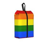 Borse durevoli della scarpa di viaggio della stampa dell'arcobaleno per lo stoccaggio e l'imballaggio, borsa impermeabile della scarpa con la chiusura lampo regolare, 1 pezzo., One Size, Chiusura con