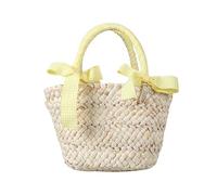 Borse for bambini for ragazze Borsa for for Summer Beach Travel Archi Princess Child Straw BagsAccessori(Yellow)