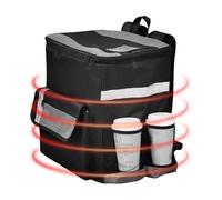 Borse grandi per la consegna di cibi caldi, zaino termico per snack | Sacchetti extra large per pizza calda e fredda con striscia riflettente per alimenti, snack, hamburger, patatine fritte