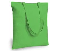 Borse in cotone convenienti, borse per la spesa riutilizzabili leggere e di media portata, ideali per progetti fai da te, branding, promozioni, regali ed eventi(Lime Green,12Pack)