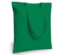 Borse in cotone convenienti, borse per la spesa riutilizzabili leggere e di media portata, ideali per progetti fai da te, branding, promozioni, regali ed eventi(Kelly Green,6Pack)