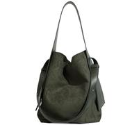 Borse in pelle scamosciata per donna Borsa a secchiello vintage alla moda Borsa a tracolla spalla portatile di capacità