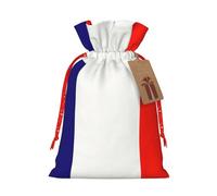 Borse in tela con stampa bandiera francese, articoli riutilizzabili, borse sfuse, dimensioni assortite, per tutte le occasioni