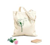 Borse in tela stampate digitalmente dente di leone nel vento Tessuto spesso 340g/m² Utilizzabile come trousse per il trucco