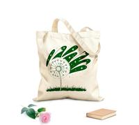 Borse in tela stampate digitalmente Tessuto spesso 340g/m² immagini di disegno di dente di leone Utilizzabile come trousse per il trucco