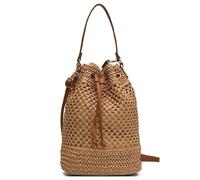 Borse In Tessuto Da Donna, Pacchi A Secchiello Alla Moda, Borsa Estiva In Paglia, Confezione For Il Trucco A Spalla Da Spiaggia(Khaki)