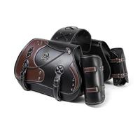 Borse Laterali Moto per APC Hustler S/Wild Card S/Wild Card 240 R.D.S./Wild Card 300 RDS, Impermeabile Pelle Vintage Borsa Moto Borsa Posteriore Moto Borse Laterali con Portabicchieri Borsa Moto