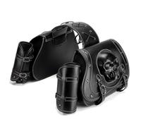 Borse Laterali Moto per Kawasaki Vulcan 1700 Voyager 2009-2024, Borsa Moto Impermeabile Pelle PU Vintage, Borsa da Sella Rimovibile con Cinghie e Chiusura Rapida,B