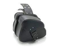 Borse Laterali Per Moto Borse Laterali Per Forcella Da Moto In Pelle Impermeabili Con Rullo Portautensili Per Riporre Gli Attrezzi(Black2)