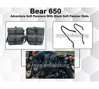 Borse Laterali SOFT Genuine Royal Enfield Bear 650 Con Guide Di Montaggio Grigie