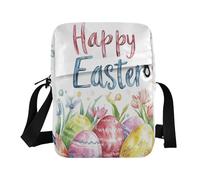 borse messenger per le donne Piccola borsa a tracolla per le donne borsa a tracolla da donna borsa a tracolla per viaggio tracolla regolabile per il lavoro Buona Pasqua coniglietto acquerello uova