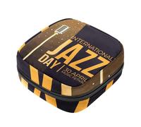 Borse mestruali per la scuola, borsa di stoccaggio del tovagliolo sanitario, sacchetto della tazza mestruale con cerniera, borse per tamponi per le donne Giornata internazionale del jazz 30 aprile