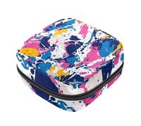 Borse mestruali per la scuola, borsa per assorbenti igienici, borsa per la conservazione di tovaglioli igienici, con motivo a trama marmorizzata colorata, con cerniera, per tazze mestruali, borse per