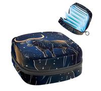 Borse mestruali per la scuola, borsa per assorbenti igienici, borsa per tazza mestruale con cerniera, borse per assorbenti per donne, costellazione del Toro-872