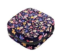 Borse mestruali per la scuola, borsa per assorbenti igienici, borse per tamponi da donna, con motivo floreale con cerniera