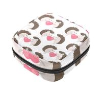 Borse mestruali per la scuola, borsa per assorbenti igienici, custodia per coppette mestruali con cerniera, borse per tamponi per donne, riccio e amore