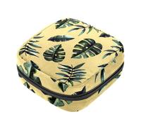Borse mestruali per la scuola, borsa per assorbenti igienici, sacchetto per tazza mestruale con cerniera, borse per tamponi da donna foglia beige autunno autunno