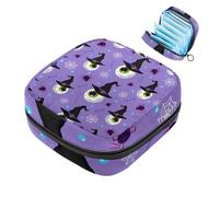 Borse mestruali per la scuola, borsa per assorbenti igienici, sacchetto per tazza mestruale con cerniera, sacchetti per tamponi per donne, occhi di Halloween felici
