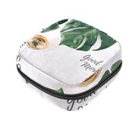 Borse mestruali per la scuola, borsa per tovaglioli igienici, sacchetto per tazza mestruale con cerniera, sacchetti per tamponi per le donne Buongiorno foglie di tè