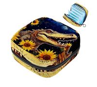 Borse mestruali per la scuola, borsa per tovaglioli igienici, sacchetto per tazza mestruale con cerniera, borse per tamponi per donne coccodrillo stella girasole-2104