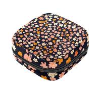 Borse mestruali per la scuola, borsa portaoggetti per assorbenti igienici, borse per assorbenti con motivo floreale colorato per donne, sacchetto per tazza mestruale con cerniera