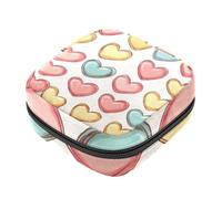 Borse mestruali per scuola, San Valentino cuore assorbente borsa stoccaggio, borse per tamponi per donne, sacchetto mestruale con cerniera