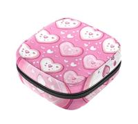 Borse mestruali, sacchetti per assorbenti igienici da donna, borsa per assorbenti mestruali di grande capacità a forma di cuore di San Valentino, borsa porta tamponi