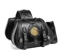 Borse Moto Laterali per Arqin Metro4 50/Sprint 125, Vintage Borsa Portaoggetti Impermeabile per Bagagli Moto, Borsa da Sella in Pelle PU, con Portabicchieri,D