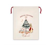 Borse natalizie personalizzate da 30x40 cm for sacco di Babbo Natale, regalo di Natale, decorazione in stile sacco e calza(B)