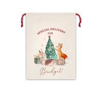 Borse natalizie personalizzate da 30x40 cm for sacco di Babbo Natale, regalo di Natale, decorazione in stile sacco e calza(C)